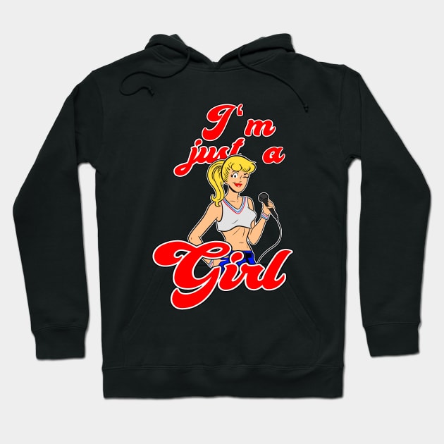 Just A Girl Hoodie by Stuntman Fred's Fan Art